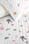 Pink Rabbit Girl's Pique Set - Pastel Rainbow White Baby Room Bedspread - 160X220 cm - 3