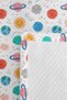 Space Patterned Children's Room Single Pique Set - Pastel Colored 160X220 cm Quilted Bedspread - 7
