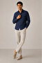 100% Pure Linen Striped Long Sleeve Regular Fit Men's Shirt |   Mes129774-01 - 5