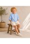 Boy's Organic Muslin Long Sleeve High Collar Bohemian Shirt