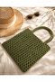 Veronika Hand Knitted Bag – Handmade, Elegant Design - Green Color - 3