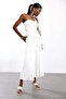 White Pleated Wide-Leg Pants 8359 - 2