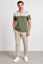 Polo Collar Buttoned Mercerized Men's T-Shirt Ss2300059-Green