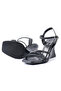 Genuine Leather Black Wedge Heel Women's Sandals - Z8577 - 7