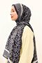 Tencel Monare Shawl Coral Dark Navy Blue - 2