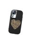 Mi 12t Compatible Case Camera Protector Black Silicone Couple Phone Case Heart Pattern - 3