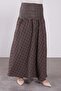 Brown Waist Lace Detailed Skirt Set - 5