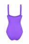 French-Inspired Draped Lilac Swimsuit Pareo Set of 2 with Corset Effect and Adjustable Straps - 4