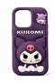 Cute Kuromi 3D Silicone Back Cover for iPhone 12/ 12 Pro Soft Shockproof Protective Case - Purple