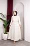 Elegant Lace Detailed Hijab Two-Piece Set – Cream - 5