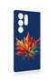 Samsung S24 Ultra Compatible Colorful Leaf Pattern Silicone Case - 3
