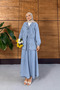 Women's Embroidered Denim Kimono Set - 2