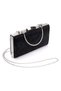Women's Black Waterway Thin Heeled Pointed Toe Closed Back Stylish Evening Dress Stiletto and Bag Combination - 8