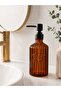 Glass Liquid Soap Dispenser Brown