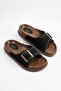 9691 Anatomical Comfortable Flexible Trok Patterned Women's Slippers with Buckle Detail - 5