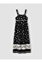 Lcwaikiki Maternity Black Square Neck Embroidered Dress - 5