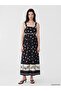 Lcwaikiki Maternity Black Square Neck Embroidered Dress