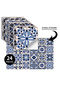 Medium Blue 24 Pcs/Pack, Waterproof and Oil-proof, Easy To Clean, Blue Retro Pattern Self-adhesive P - 2