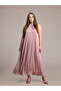 Nevavm Halter Neck Gathered A-Line Evening Dress with a Difference - 2