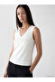 Nevavm Women's Blouse with V-Neck and Floral Applique with Difference