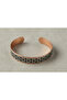 New Series Copper Micro Geometric Ethnic Pattern Adjustable Clamp Bracelet - 8