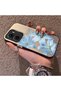 Vivo Y16 Compatible Silicone Edge Hard Back Case Couple Phone Case with Floral Pattern - 2