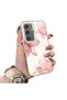 Samsung Galaxy S25 Compatible Silicone Edge Hard Back Case Flower Pattern Lover Couple Phone Case