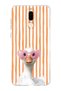 Huawei Mate 10 Lite Compatible Transparent Phone Case with Heart and Glasses Duck Pattern