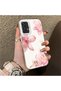 Samsung Galaxy A72 Compatible Silicone Edge Hard Back Case Couple Phone Case with Floral Pattern - 3