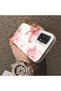 Samsung Galaxy A72 Compatible Silicone Edge Hard Back Case Couple Phone Case with Floral Pattern - 4