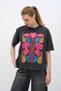 Retro Floral Printed T-Shirt - 4