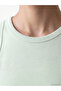 Lcw Everyday Green Crew Neck Women's Ribbed Tank Top - 3