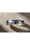 Copper Blue Floral Pattern Adjustable Cuff Bracelet |   New Series - 2