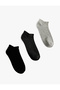 Cotton Basic 3-Piece Booties Socks Set - 2