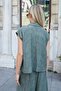 Women's Strawberry Jacquard Collared Off-Shoulder Loose Shirt-Khaki Floral - 7