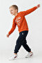 Boy's Printed Orange Long Sleeve Tracksuit Set Us2609-C-V2 - 2