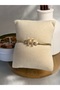 H Letter Detail Zircon Stone Women's Steel Bracelet