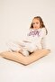 Girl's Printed White Long Sleeve Tracksuit Set Us2732-C-V1 - 3