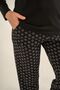 Women's Black Long Sleeve Pajama Set Pc9289-S-V1 - 6