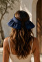 Women's Waterproof Sun Visor Wide Brim Uv Protection Summer Beach Hat Navy Blue - 6