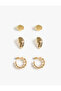 Set of 3 Pearl Detailed Seashell Earrings