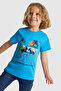 Boy's Blue Crew Neck T-Shirt 50320412-Vr077 - 3