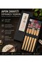 5 Pairs Japanese Style Wooden Chopsticks Set with Non-Slip Tips Cat Pattern Chopstik Set with Box - 5