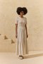 Natural Gathered Detail Linen Skirt - 4