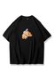 Women's Croissant Ribbon Tshirt Black