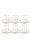 GP-150 Glass Tea Cup & Saucer Set – 12 Pieces – Clear Glass with Gold Rim & Elegant Floral Accent Design - 2