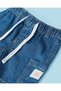 Infant Boys Blue Embroidered Denim Shorts - 2