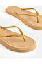 Women Beige Textured Casual Flip-Flops - 3