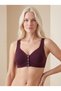 C Cup Daisy Patterned Gathering Bra with Front Snap Fasteners