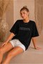 Women's Oversize Minimal Word Print Summer T-Shirt Women's Adult T-Shirt Basic T-Shirt Crew Neck Printed Short Sleeve Summer Combed Cotton T-Shirt - 3